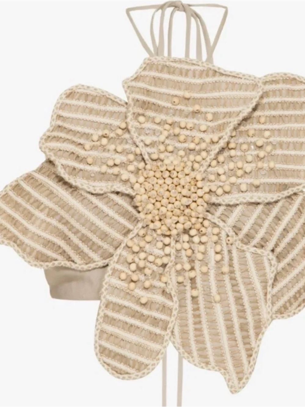 PatBO Cream Floral Crochet Statement Top - Picture 2 of 5